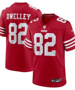 Ross Dwelley San Francisco 49ers Nike Team Game Jersey -  Scarlet