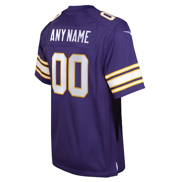 Minnesota Vikings Nike Youth Classic Custom Game Jersey - Purple - Image 3