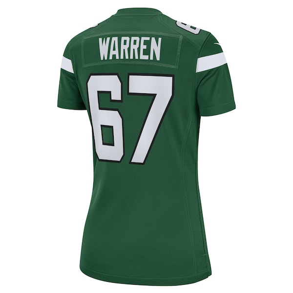 Carter Warren New York Jets Nike Women's Game Jersey - Gotham Green - Image 3