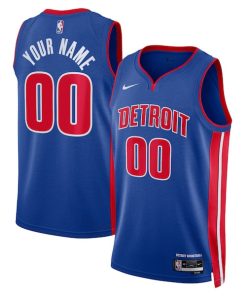 Detroit Pistons Nike Unisex Swingman Custom Jersey Blue - Icon Edition