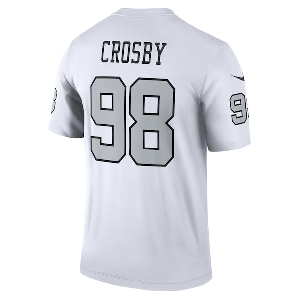 Maxx Crosby Las Vegas Raiders Nike Alternate Legend Jersey - White/Black - Image 4