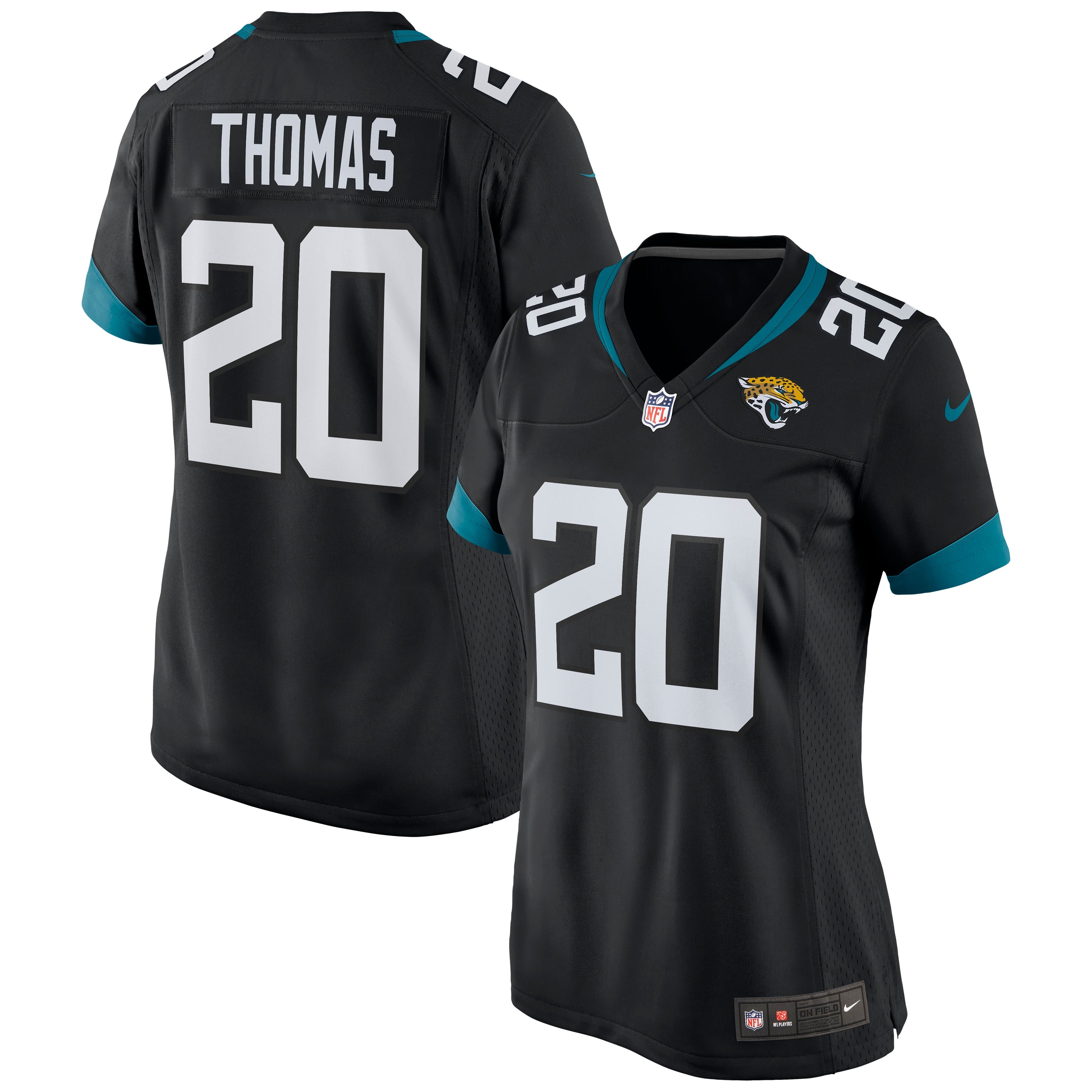 Daniel Thomas Jacksonville Jaguars Nike Women's Game Jersey - Teal/Black - Image 2