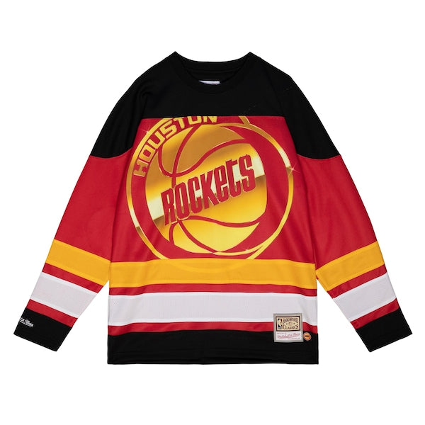 Houston Rockets Women's Hardwood Classics Big Face 4.0 Hockey Jersey - Red - Image 2