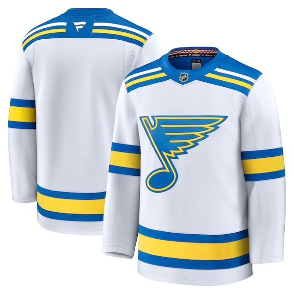 St. Louis Blues Away Premium Jersey - White/Blue - Image 2