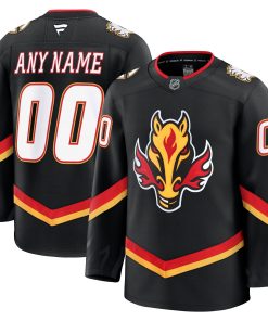 Alternative view of Calgary Flames  Away Premium Custom Jersey - White/Red/Black