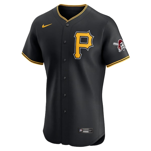 Pittsburgh Pirates Nike Alternate Vapor Premier Elite Patch Jersey - Black - Image 3