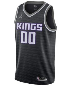Alternative view of Sacramento Kings Jordan Brand Swingman Custom Jersey - Statement Edition - Black