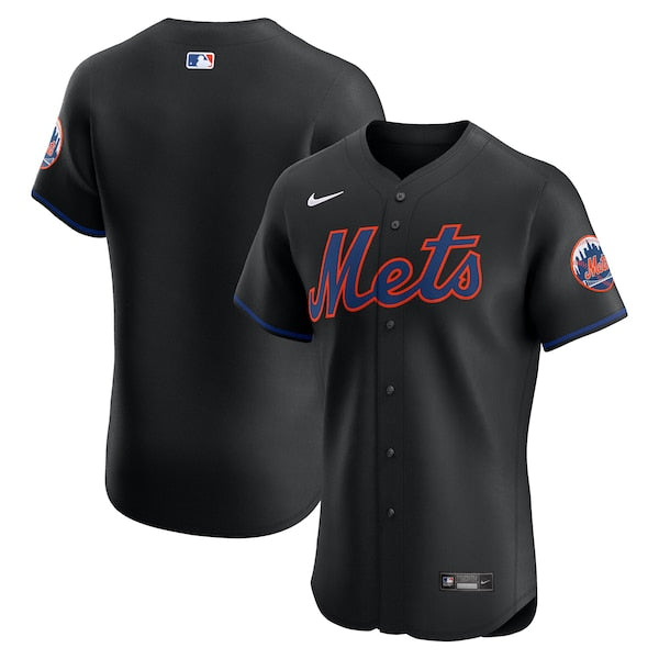 New York Mets Nike Alternate Elite Jersey - Black