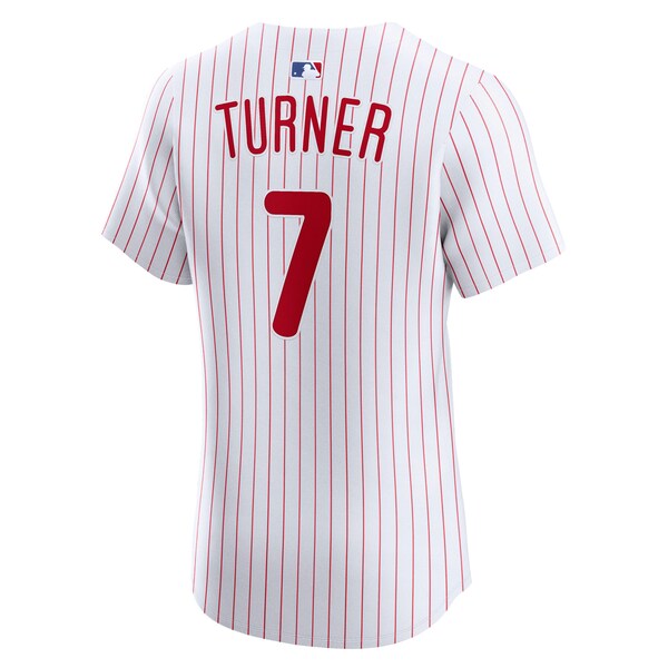 Trea Turner Philadelphia Phillies Nike Home Elite Jersey - White - Image 3