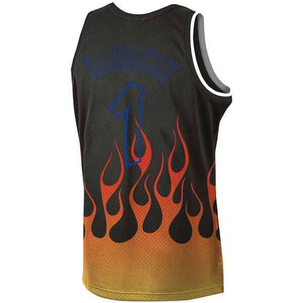 Penny Hardaway Orlando Magic 1994/95 Hardwood Classics Flames Swingman Jersey - Black - Image 3