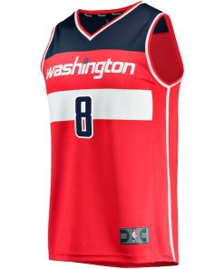 Alternative view of Rui Hachimura Washington Wizards  Replica Fast Break Jersey Red - Icon Edition