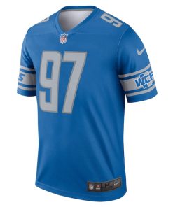 Alternative view of Aidan Hutchinson Detroit Lions Nike Legend Jersey - Blue