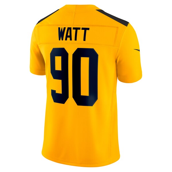 T.J. Watt Pittsburgh Steelers Nike Alternate Vapor F.U.S.E. Limited Jersey - Gold/White - Image 4