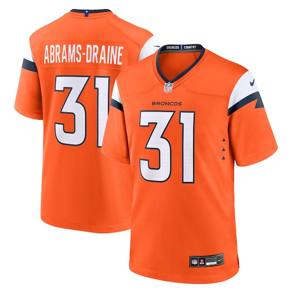 Kris Abrams-Draine Denver Broncos Nike Team Game Jersey - Orange