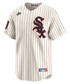 Alternative view of Minnie Minoso Chicago White Sox Nike Throwback Cooperstown Limited Jersey - Cream
