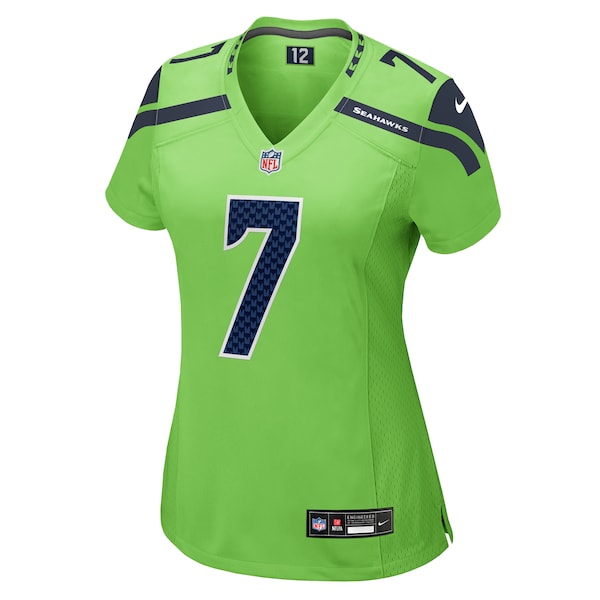 Geno Smith Seattle Seahawks Nike Women's Game Jersey - Neon Green - Image 2