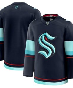 Alternative view of Seattle Kraken  Home Premium Jersey - Deep Sea Blue/White