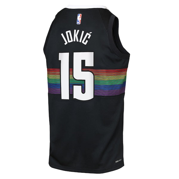 Nikola Joki? Denver Nuggets Nike Youth 2025/26 City Edition Swingman Jersey - Black - Image 3