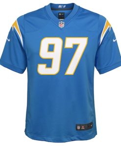 Alternative view of Joey Bosa Los Angeles Chargers Nike Youth Game Jersey - Powder Blue