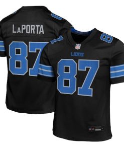 Sam LaPorta Detroit Lions Nike Youth Alternate Player Game Jersey - Black