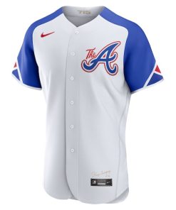 Alternative view of Atlanta Braves Nike City Connect Authentic Jersey - White