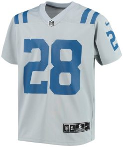 Alternative view of Jonathan Taylor Indianapolis Colts Nike Youth Inverted Team Game Jersey - Gray