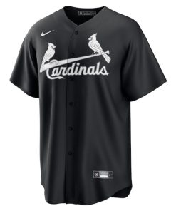 Alternative view of St. Louis Cardinals Nike Official Replica Jersey - Black/White