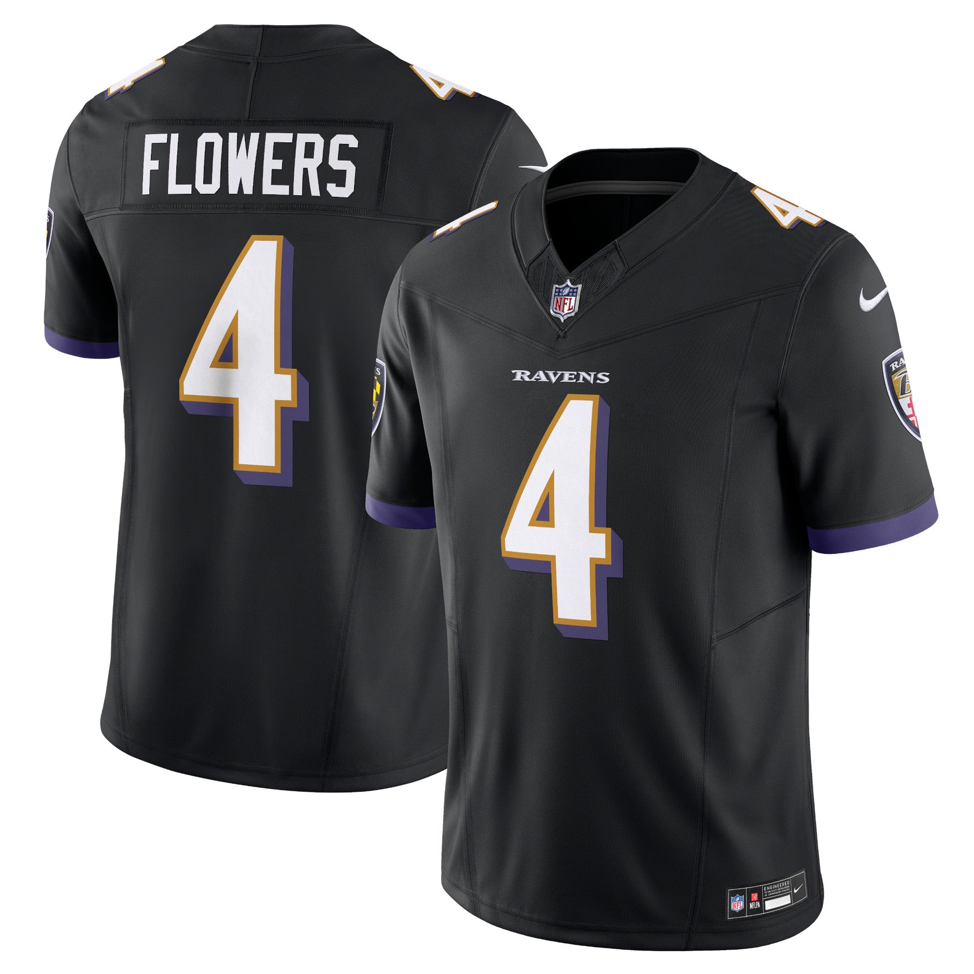 Zay Flowers Baltimore Ravens Nike Vapor F.U.S.E. Limited Jersey - Purple/Black - Image 5