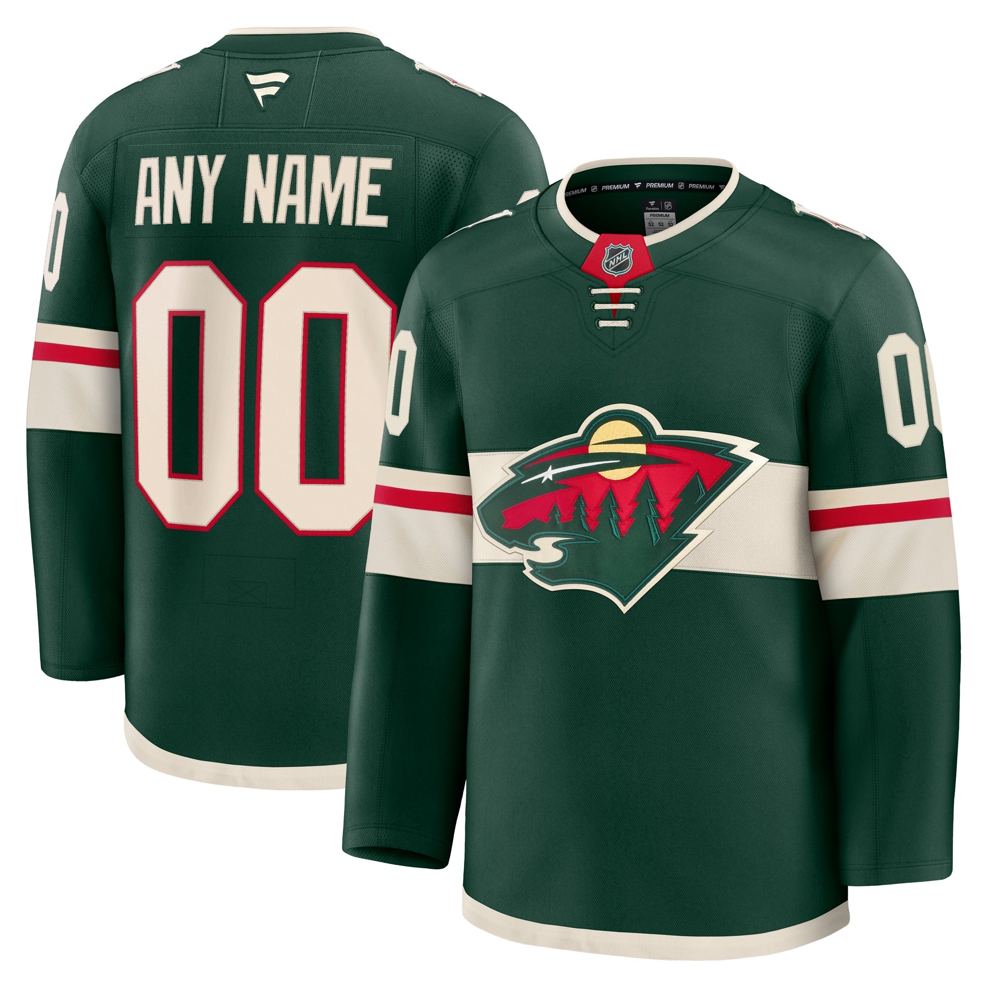 Minnesota Wild Away Premium Custom Jersey - White/Green - Image 9