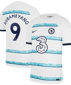 Pierre-Emerick Aubameyang Chelsea Nike 2022/23 Home Breathe Stadium Replica Player Jersey - White