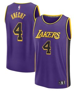 Dalton Knecht Los Angeles Lakers  Fast Break Replica Player Jersey - Statement Edition - Purple