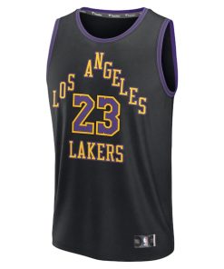 Alternative view of LeBron James Los Angeles Lakers  Youth 2025/26 City Edition Fast Break Jersey - Black