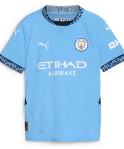 Alternative view of Manchester City Puma Youth 2024/25 Home Replica Jersey - Light Blue