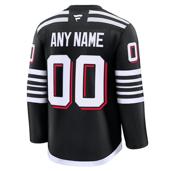 New Jersey Devils Alternate Premium Custom Jersey - Black/Red/White - Image 4
