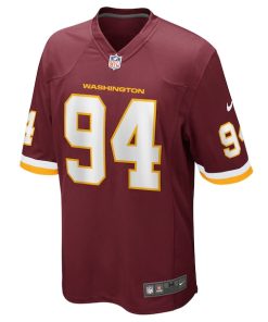 Alternative view of Daron Payne Washington Football Team Nike Game Player Jersey - Burgundy
