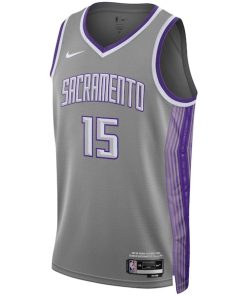 Alternative view of Davion Mitchell Sacramento Kings Nike Unisex 2022/23 Swingman Jersey - City Edition - Anthracite