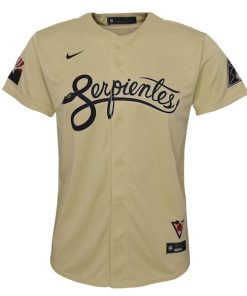 Alternative view of Madison Bumgarner Arizona Diamondbacks Nike Youth City Connect Replica Player Jersey - Sand