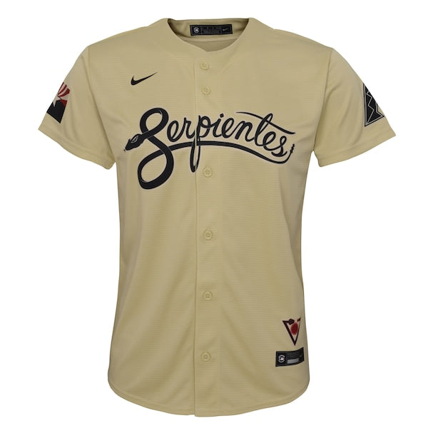 Madison Bumgarner Arizona Diamondbacks Nike Youth City Connect Replica Player Jersey - Sand - Image 2