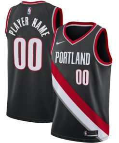Portland Trail Blazers Nike 2020/21 Swingman Custom Jersey - Icon Edition - Black