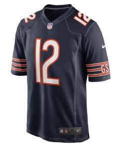 Alternative view of Velus Jones Jr. Chicago Bears Nike Game Player Jersey - Navy
