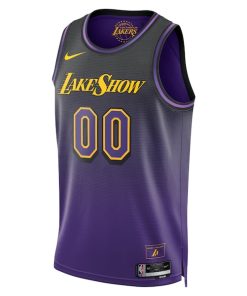 Alternative view of Los Angeles Lakers Nike Unisex 2024/25 Custom Swingman Jersey - City Edition - Purple