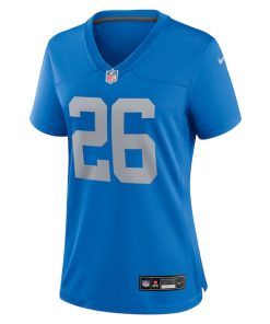 Alternative view of Jahmyr Gibbs Detroit Lions Nike Women's Alternate Game Jersey - Blue