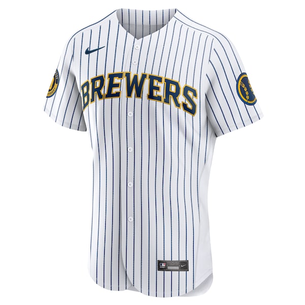 Milwaukee Brewers Nike Alternate Authentic Team Jersey - White - Image 2