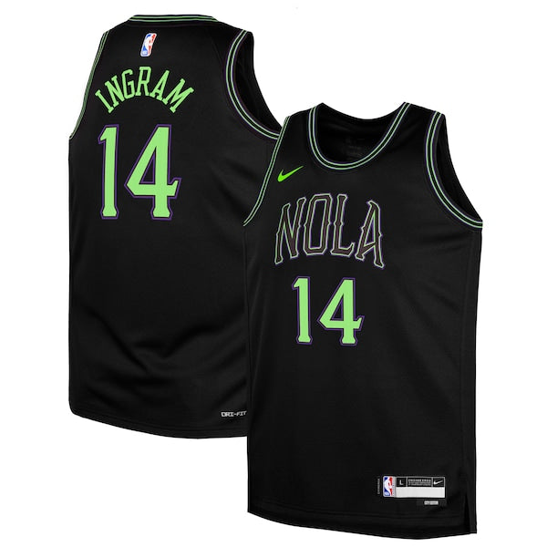 Brandon Ingram New Orleans Pelicans Nike Youth Swingman Replica Jersey - City Edition - Black