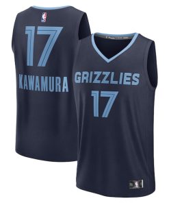 Yuki Kawamura Memphis Grizzlies  Fast Break Replica Player Jersey - Icon Edition - Navy