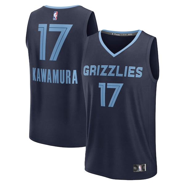 Yuki Kawamura Memphis Grizzlies Fast Break Replica Player Jersey - Icon Edition - Navy