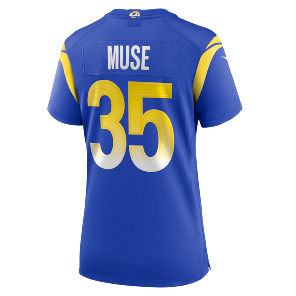 Nick Muse Los Angeles Rams Nike Women's Team Game Jersey - Royal - Image 3