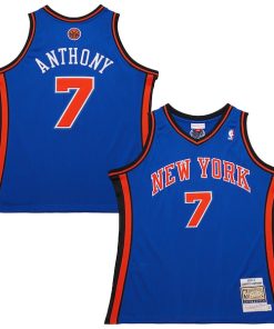 Carmelo Anthony New York Knicks  2010/11 Hardwood Classics Authentic Jersey - Blue/White