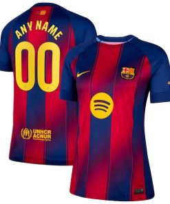 Barcelona Nike Women's 2025/26 Home Replica Custom Jersey - Navy