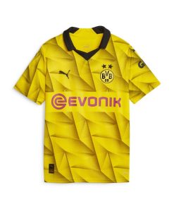 Alternative view of Borussia Dortmund Puma Youth 2023/24 Third Replica Jersey - Yellow
